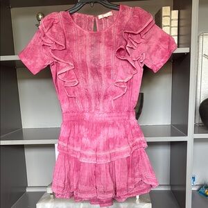 LoveShackFancy Pink Mini Dress